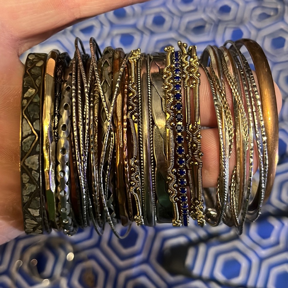 Ladies slide on bracelets